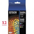 Epson 252XL - T252XL (T252XL120 - T252420) ink Cartridges - 8 Pack
