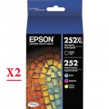 Epson 252XL - T252XL (T252XL120 - T252420) ink Cartridges - 8 Pack