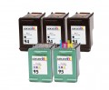 HP 94 - HP 95 (C8765WN - C8766WN) 5-Pack Remanufactured Premium ink Cartridges