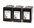  HP 98 (C9364WN) 3-Pack Black Remanufactured Premium ink Cartridges